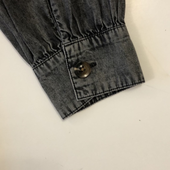 Who What Wear M Dress Grey Denim long sleeve Wrap strap zipper pockets Excellent - Picture 13 of 15